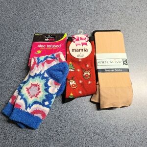 Air Plus, Mamia & Willow Bay Sock Bundle, Size 5-11/9-11, NWT